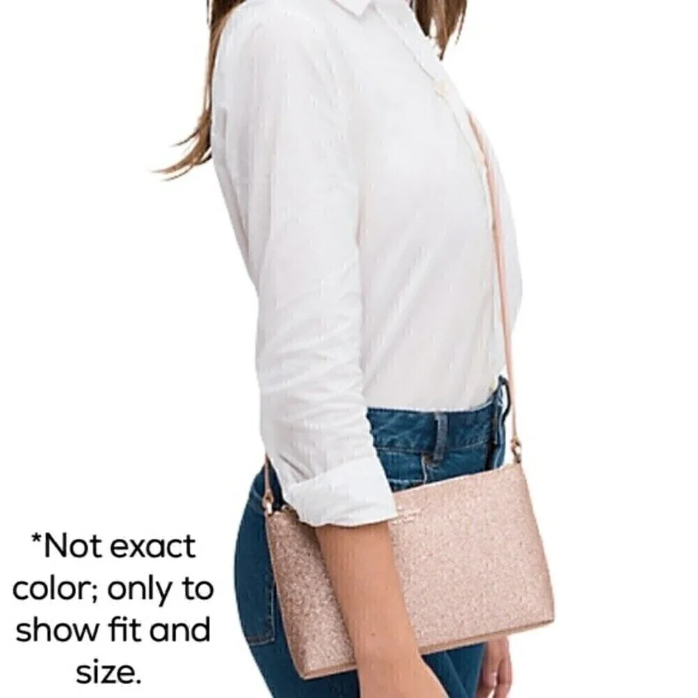New! Kate Spade Joeley Glitter Crossbody Dusk Navy Evening Bag
